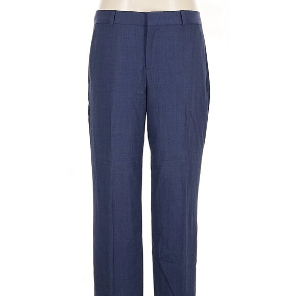 Banana Republic Navy Avery Lined Wool Blend Ankle Pants, size 10P - Picture 2 of 6